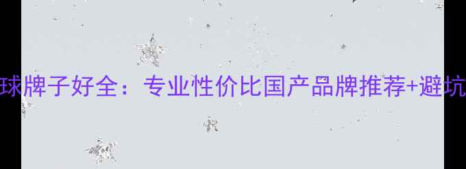 图片 羽毛球牌子好全：专业性价比国产品牌推荐+避坑指南