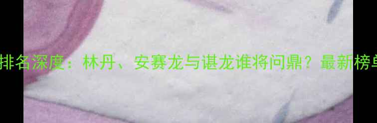 图片 羽毛球男单世界排名深度：林丹、安赛龙与谌龙谁将问鼎？最新榜单及战术趋势全2