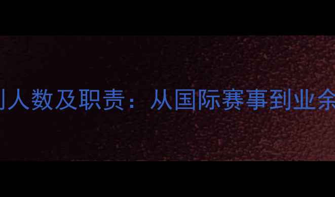 图片 羽毛球裁判人数及职责：从国际赛事到业余比赛的全2