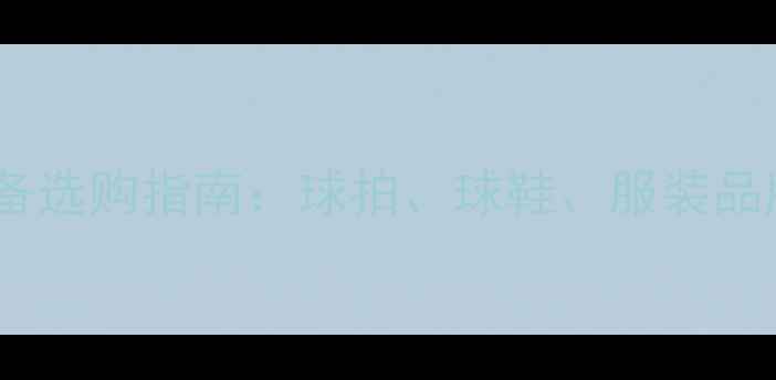 图片 羽毛球装备选购指南：球拍、球鞋、服装品牌大测评1