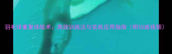 图片 羽毛球重复球战术：高效训练法与实战应用指南（附训练视频）