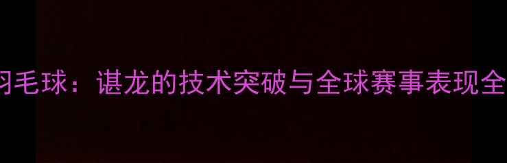 图片 羽毛球：谌龙的技术突破与全球赛事表现全2