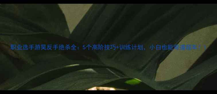 图片 职业选手游昊反手绝杀全：5个高阶技巧+训练计划，小白也能弯道超车！1