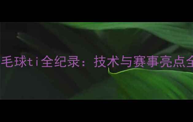 图片 胜利羽毛球ti全纪录：技术与赛事亮点全攻略1