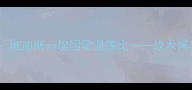 图片 荷兰乙级焦点战：维迪斯vs埃因霍温德比——战术博弈与保级生死局1