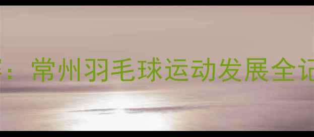 图片 赛事回顾常州国际羽毛球公开赛：常州羽毛球运动发展全记录（附参赛选手及比赛亮点）1
