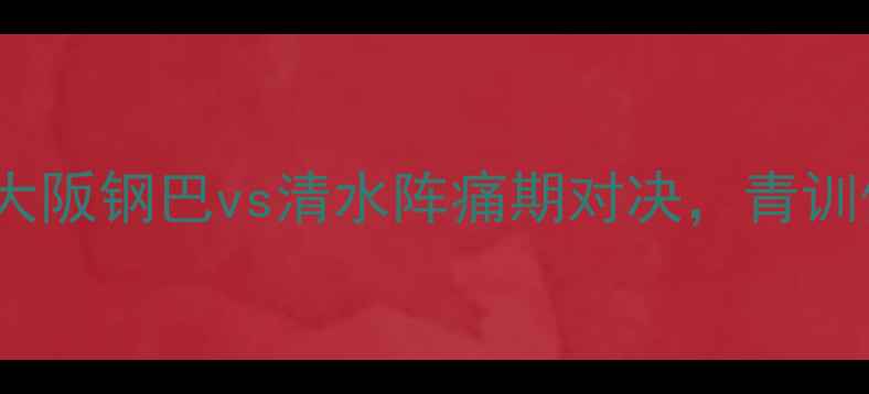 图片 赛季J2联赛焦点战：大阪钢巴vs清水阵痛期对决，青训体系与战术博弈深度1
