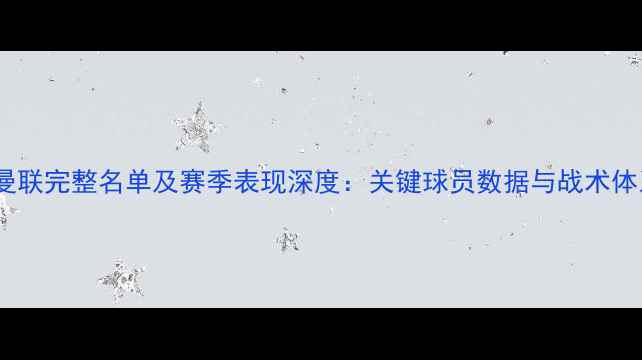 图片 赛季曼联完整名单及赛季表现深度：关键球员数据与战术体系全1