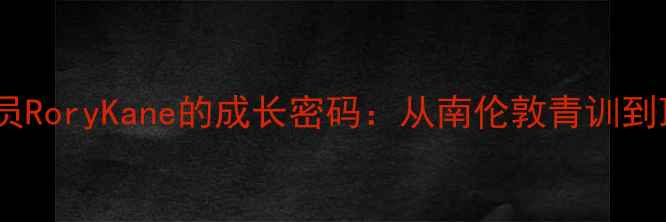图片 赛季英超最佳射手候选球员RoryKane的成长密码：从南伦敦青训到顶级前锋的技术进化之路2
