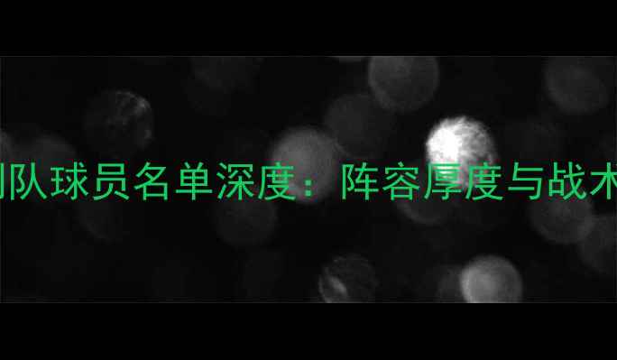 图片 赛季马刺队球员名单深度：阵容厚度与战术体系全2
