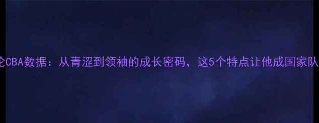 图片 郭艾伦CBA数据：从青涩到领袖的成长密码，这5个特点让他成国家队核心2