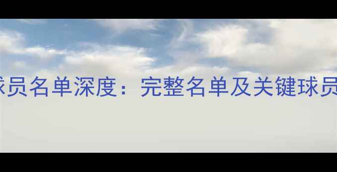 图片 里尔球员名单深度：完整名单及关键球员盘点2