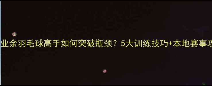 图片 重庆业余羽毛球高手如何突破瓶颈？5大训练技巧+本地赛事攻略2