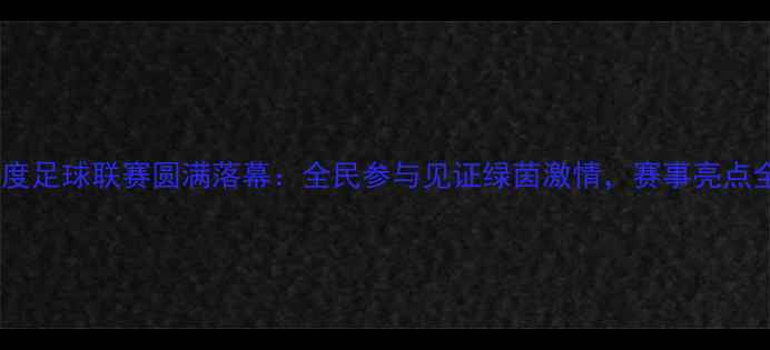 图片 金山区度足球联赛圆满落幕：全民参与见证绿茵激情，赛事亮点全回顾2