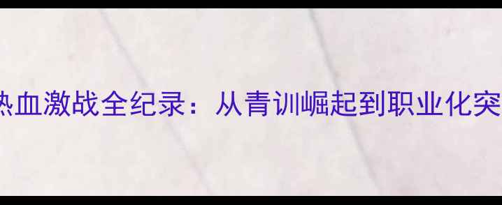 图片 陕西省足球超级联赛赛季热血激战全纪录：从青训崛起到职业化突破的陕西足球发展启示录2