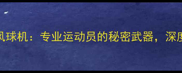 图片 韩国羽毛球训练风球机：专业运动员的秘密武器，深度评测与选购指南