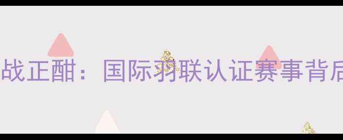 图片 韩国羽毛球黄金大师赛激战正酣：国际羽联认证赛事背后的巅峰对决与技术革新1