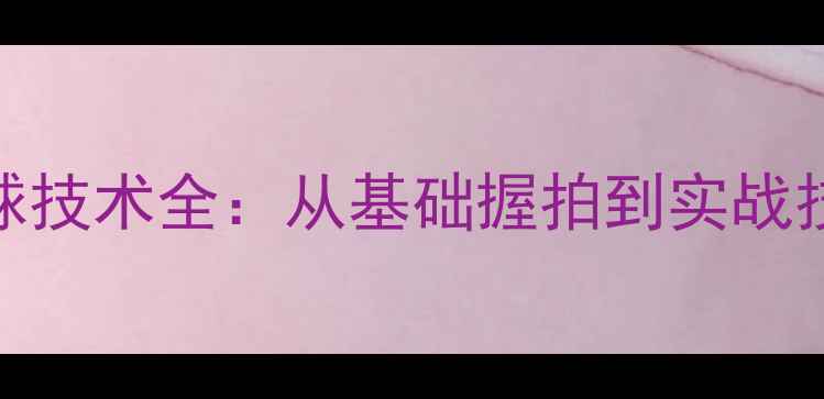 图片 颗粒胶皮乒乓球技术全：从基础握拍到实战技巧的进阶指南