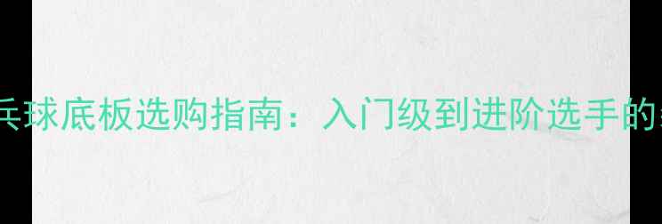 图片 高性价比乒乓球底板选购指南：入门级到进阶选手的装备升级全2