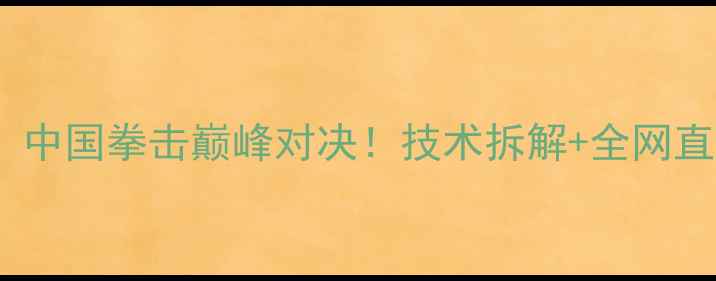 图片 魏锐VS邓泽奇：中国拳击巅峰对决！技术拆解+全网直播信息全曝光1