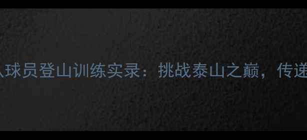 图片 鲁能泰山队球员登山训练实录：挑战泰山之巅，传递体育精神2