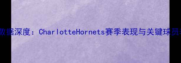 图片 黄蜂队球员数据深度：CharlotteHornets赛季表现与关键球员表现全统计2