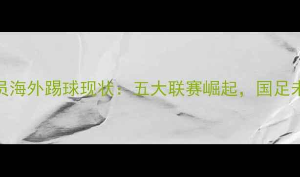 图片 🌍中国球员海外踢球现状：五大联赛崛起，国足未来可期！