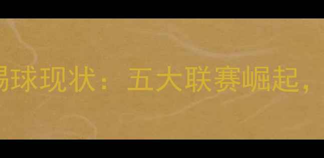 图片 🌍中国球员海外踢球现状：五大联赛崛起，国足未来可期！1