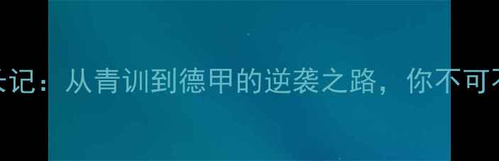 图片 🌟Suso德国新星成长记：从青训到德甲的逆袭之路，你不可不知的5大亮点！🌟2
