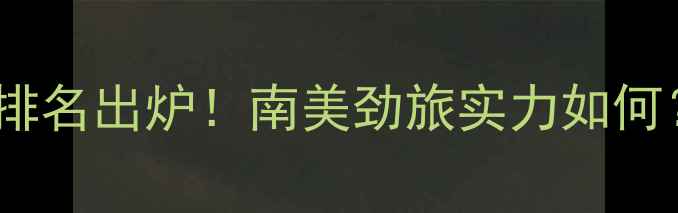 图片 🌟厄瓜多尔国家队最新世界排名出炉！南美劲旅实力如何？附世界杯出线形势深度🌟1