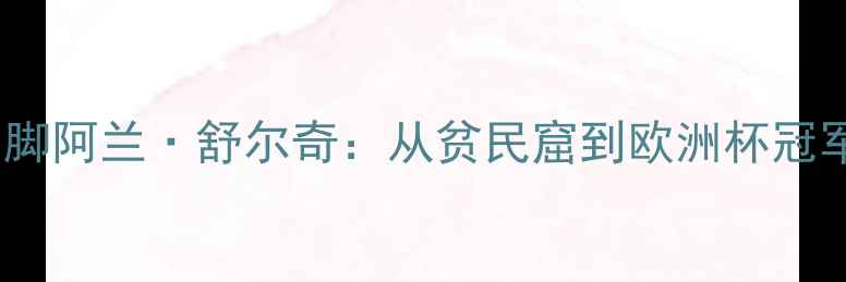 图片 🌟土耳其90后国脚阿兰·舒尔奇：从贫民窟到欧洲杯冠军的逆袭之路🌟1