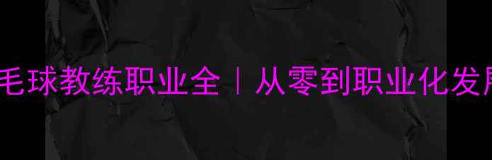 图片 🌟浙江羽毛球教练职业全｜从零到职业化发展指南🏸2