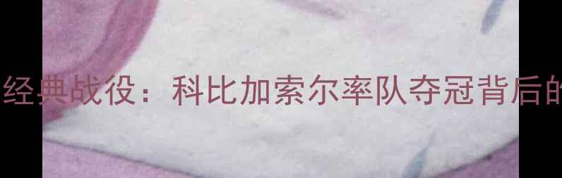 图片 🏆2008湖人vs开拓者经典战役：科比加索尔率队夺冠背后的惊心动魄72小时🏆1