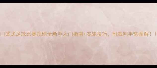 图片 🏆笼式足球比赛规则全新手入门指南+实战技巧，附裁判手势图解！1