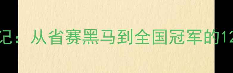 图片 🏆陈明乒乓球逆袭记：从省赛黑马到全国冠军的120天训练全公开！1
