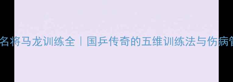 图片 🏓乒乓球名将马龙训练全｜国乒传奇的五维训练法与伤病管理秘籍1