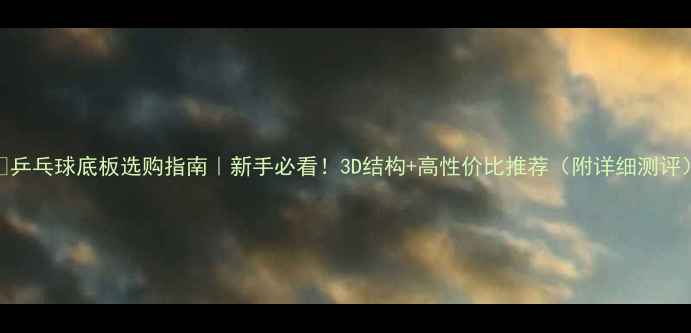 图片 🏓乒乓球底板选购指南｜新手必看！3D结构+高性价比推荐（附详细测评）