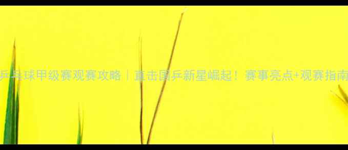 图片 🏓乒乓球甲级赛观赛攻略｜直击国乒新星崛起！赛事亮点+观赛指南全