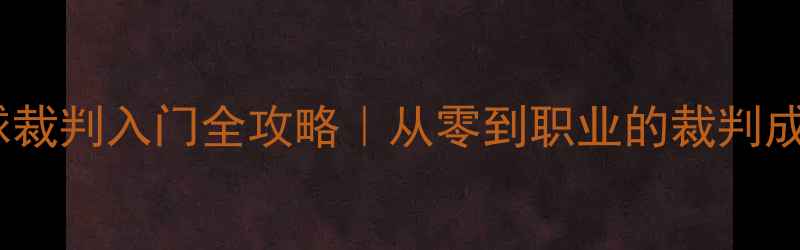 图片 🏓乒乓球裁判入门全攻略｜从零到职业的裁判成长指南1