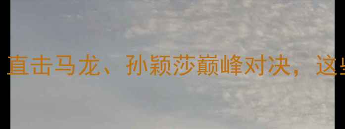 图片 🏓国乒巴黎奥运现场赛况大！直击马龙、孙颖莎巅峰对决，这些看点让你秒变乒乓球达人！