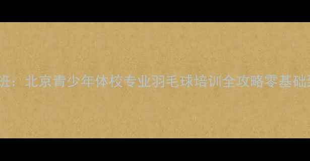 图片 🏸什刹海体校羽毛球班：北京青少年体校专业羽毛球培训全攻略零基础到国赛水平成长路径2