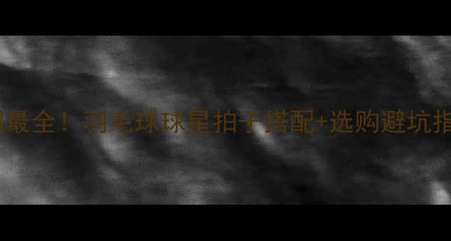 图片 🏸全网最全！羽毛球球星拍子搭配+选购避坑指南🏸2