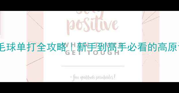 图片 🏸内蒙古羽毛球单打全攻略｜新手到高手必看的高原训练指南🌄1