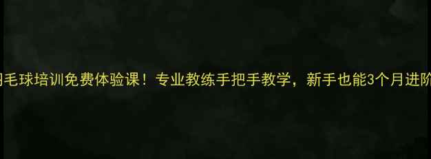 图片 🏸李茅羽毛球培训免费体验课！专业教练手把手教学，新手也能3个月进阶入门🏸2