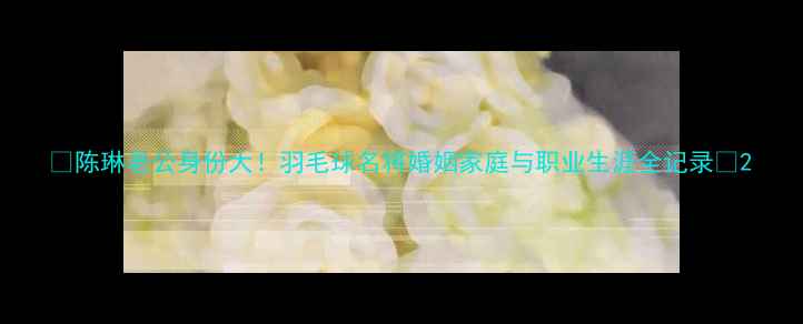 图片 🏸陈琳老公身份大！羽毛球名将婚姻家庭与职业生涯全记录🔥2