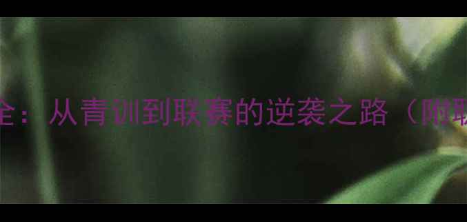 图片 🔥CBA球员养成全：从青训到联赛的逆袭之路（附职业发展指南）1