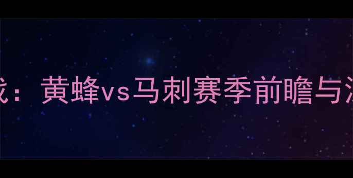 图片 🔥NBA焦点战：黄蜂vs马刺赛季前瞻与深度战术🔥1