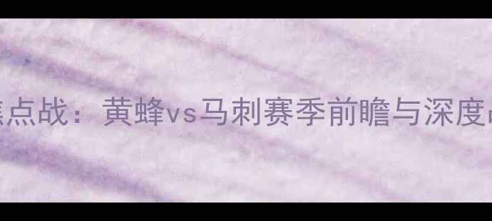 图片 🔥NBA焦点战：黄蜂vs马刺赛季前瞻与深度战术🔥2