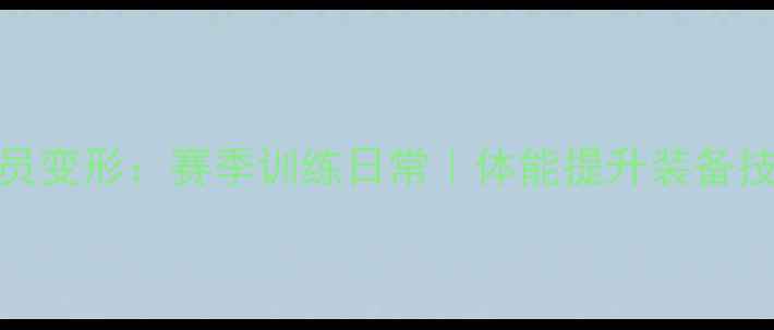 图片 🔥NBA球员变形：赛季训练日常｜体能提升装备技巧全🔥1
