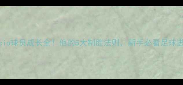 图片 🔥Palacio球员成长全！他的5大制胜法则，新手必看足球进阶指南